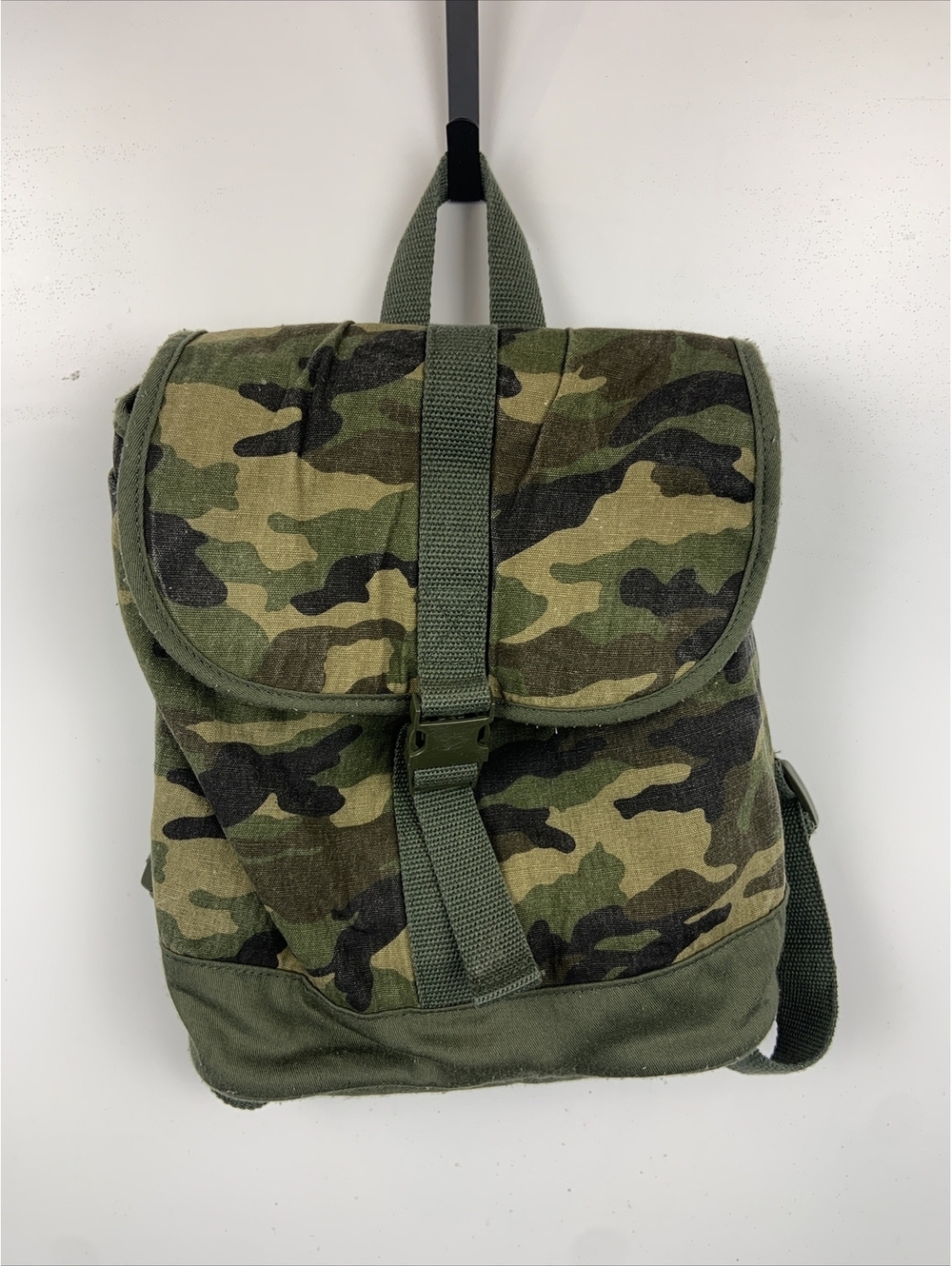 Gymboree Green Camo Camouflage Army Style Backpack One Size